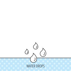 Water drops icon Rain or washing sign N2
