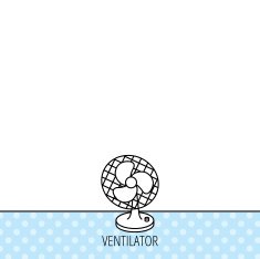 Ventilator icon Fan or propeller sign N4