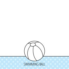 Swimming ball icon Beach toy sign N4