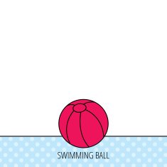 Swimming ball icon Beach toy sign N5