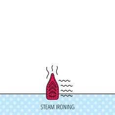 Steam ironing icon Iron housework tool sign N6