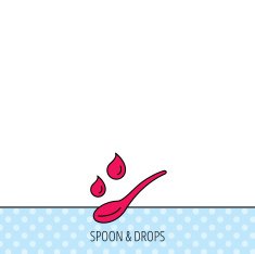 Spoon with water drops icon Baby medicine dose N5