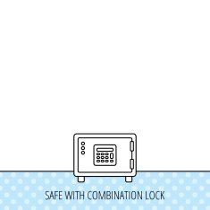 Safe icon Money deposit sign N20