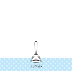 Plunger icon Toilet cleaning tool sign N7