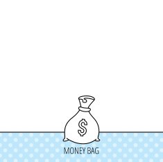Sack with dollars icon Money bag sign N5