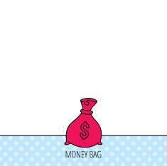 Sack with dollars icon Money bag sign N6