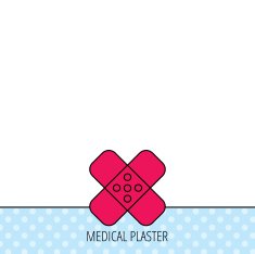 Medical plaster icon Injury fix sign N4