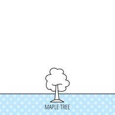 Maple tree icon Forest wood sign N7
