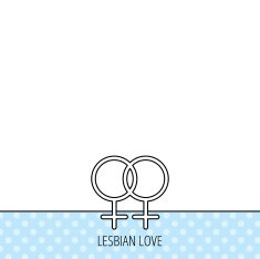 Lesbian love icon Homosexual sign N3