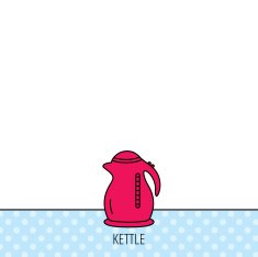 Kettle icon Kitchen teapot sign N5