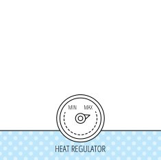 Heat regulator icon Radiator thermometer sign N5