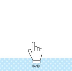Click hand icon Press or push pointer sign N5