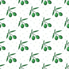 Green olives seamless pattern