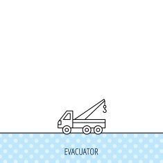 Evacuator icon Evacuate parking transport sign N5