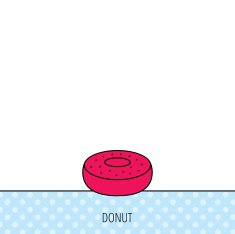 Donut icon Sweet doughnuts sign N7