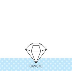 Diamond icon Brilliant gemstone sign N4