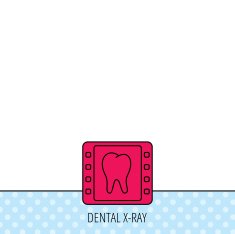 Dental x-ray icon Orthodontic roentgen sign N5