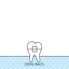 Dental braces icon Tooth healthcare sign N4