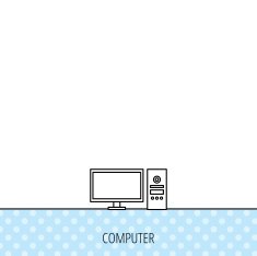 Computer PC icon Widescreen display sign N10