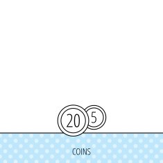 Coins icon Cash money sign N25
