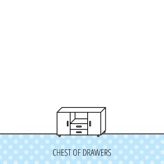 Chest of drawers icon Interior commode sign N7