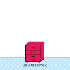 Chest of drawers icon Interior commode sign N8