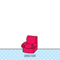 Armchair icon Comfortable furniture sign N5