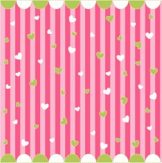Cute seamless pattern with little hearts baby card