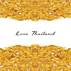 Vector thai floral decorative ornament EPS illustration N12