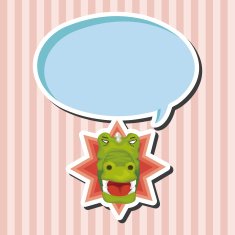 animal crocodile cartoon theme elements N4