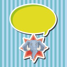 animal elephant cartoon theme elements N9