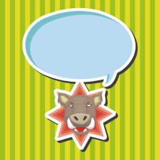 animal wild pig cartoon theme elements N3