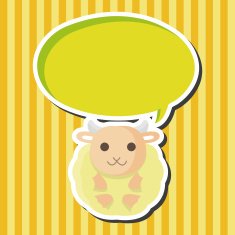 animal sheep cartoon theme elements N6