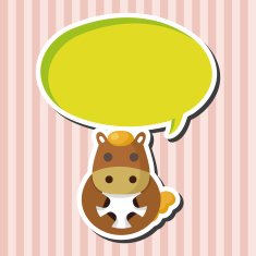 animal horse cartoon theme elements N7