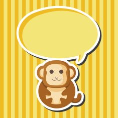 animal monkey cartoon theme elements N10