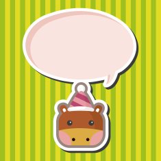 animal horse cartoon theme elements N8