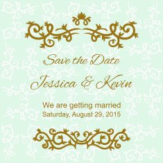 Save the Date Invitation Card template N4