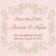 Save the Date Invitation Card template N8
