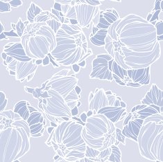 Seamless pattern with flowers peonies N8