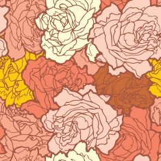Seamless pattern with flowers rose N23