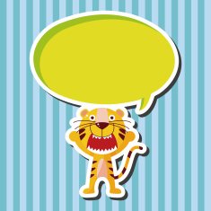 animal tiger cartoon theme elements N15