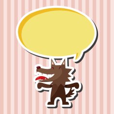 animal wolf cartoon theme elements N3