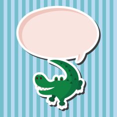 animal crocodile cartoon theme elements N5