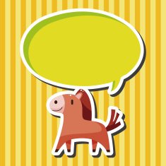 animal horse cartoon theme elements N9