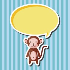 animal monkey cartoon theme elements N12