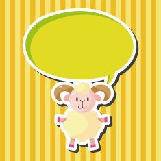 animal sheep cartoon theme elements N7