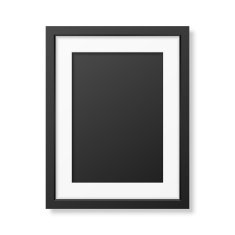Realistic black frame A4 N4