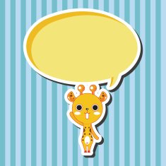 animal giraffe cartoon theme elements N7