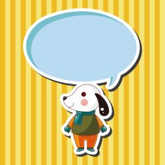 animal dog winter cartoon theme elements N2