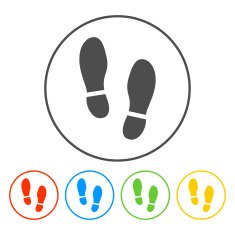 Imprint soles shoes icon shoes print icon vector illustration N2